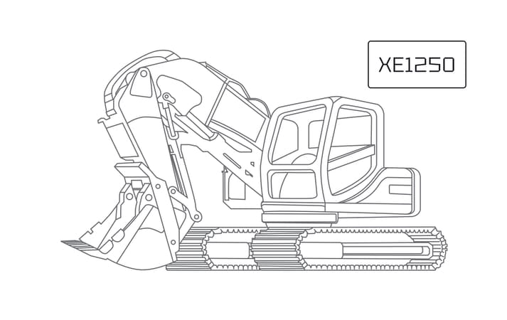 Горный экскаватор XCMG XE1250 (Прямая лопата)