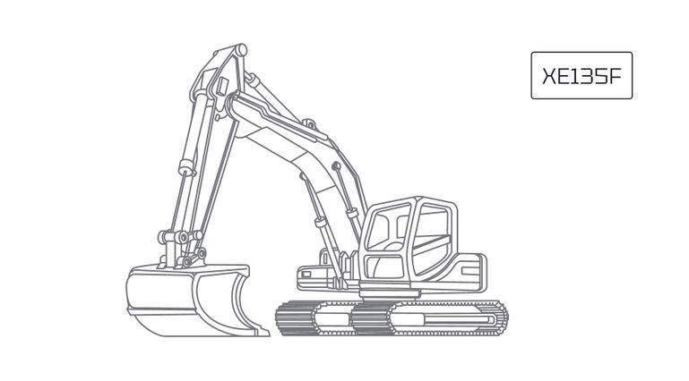Гусеничный экскаватор XCMG XE135F Гусеничный экскаватор XCMG XE135F
