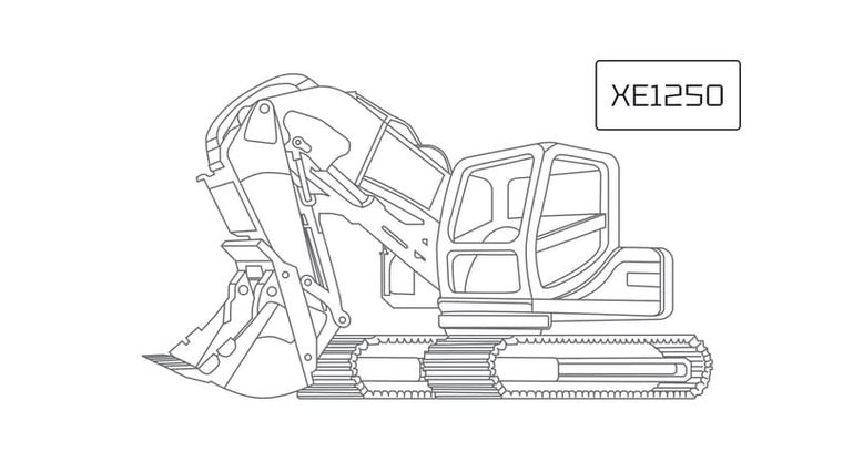 Горный экскаватор XCMG XE1250 Горный экскаватор XCMG XE1250 (Прямая лопата)